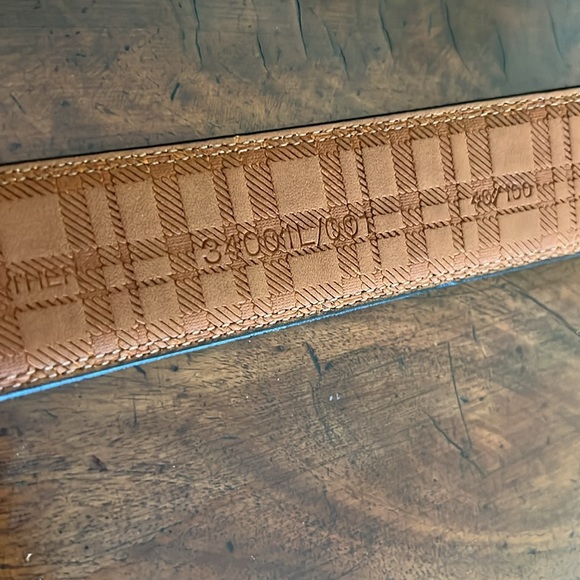 40” BOCONI Nashville Black Leather Mens Belt 40/100 NWOT - Picture 4 of 8